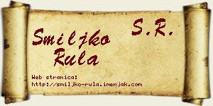 Smiljko Rula vizit kartica